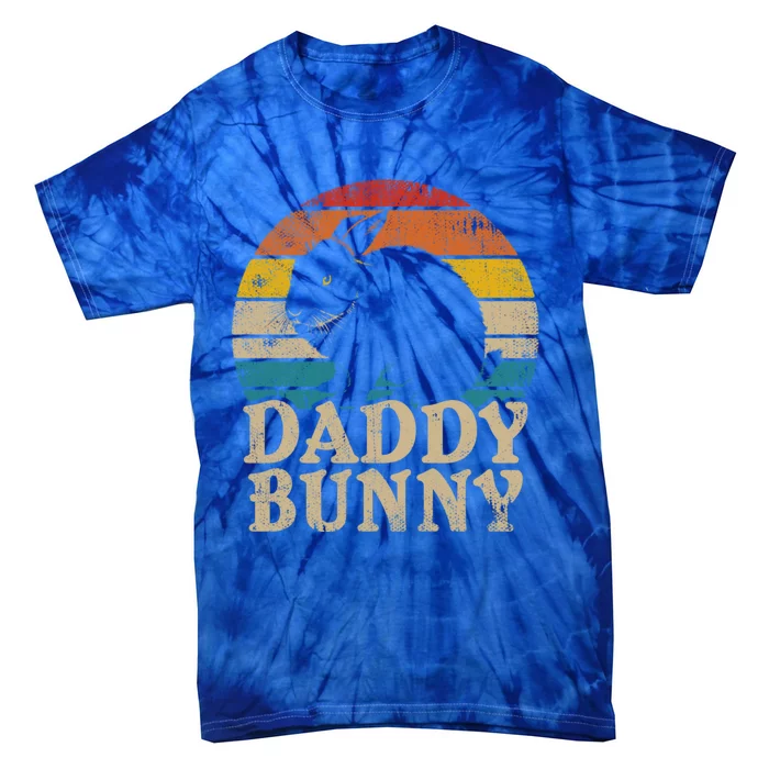 Retro Vintage Daddy Bunny Funny Easter Rabbit Gift For Dad Funny Gift Tie-Dye T-Shirt