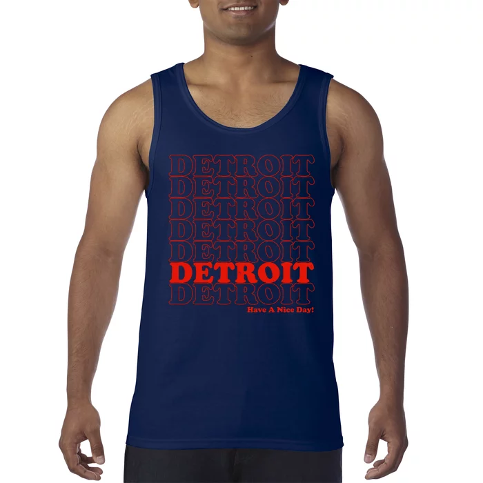 Retro Vintage Detroit Have A Nice Day Tank Top