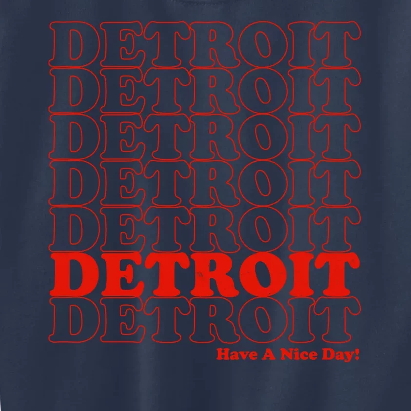 Retro Vintage Detroit Have A Nice Day Kids Sweatshirt