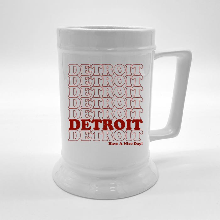 Retro Vintage Detroit Have A Nice Day Front & Back Beer Stein