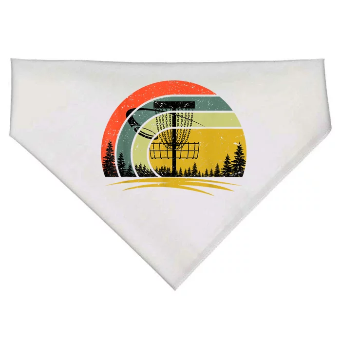 Retro Vintage Disc Golf Frolf Flying Disc Sport Lover Outfit USA-Made Doggie Bandana