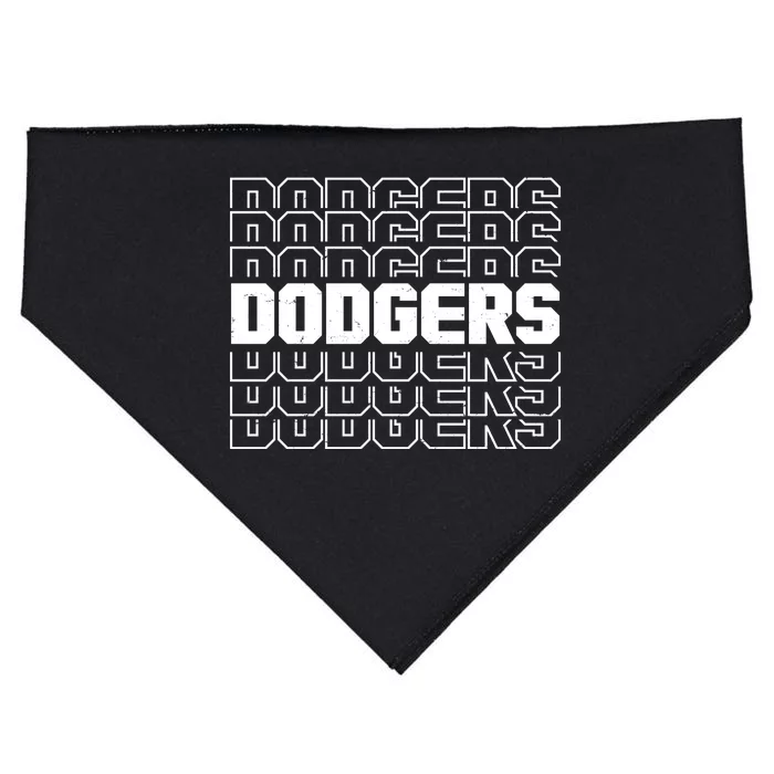 Retro Vintage Dodgers Baseball Sports Fan USA-Made Doggie Bandana