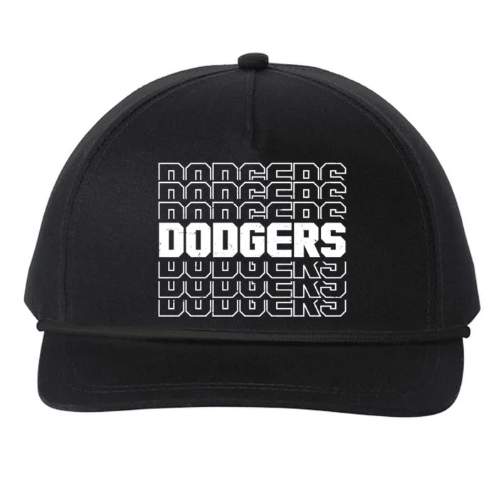 Retro Vintage Dodgers Baseball Sports Fan Snapback Five-Panel Rope Hat