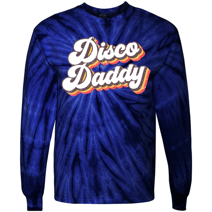 Retro Vintage Disco Daddy 70s Party Costume Dad Fathers Day Tie-Dye Long Sleeve Shirt