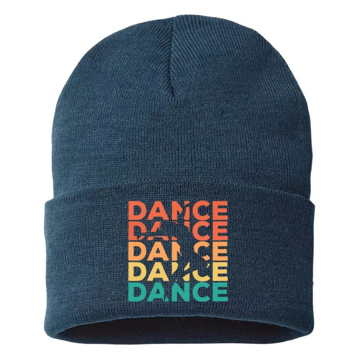 Retro Vintage Dancing Gift For Dancers Sustainable Knit Beanie