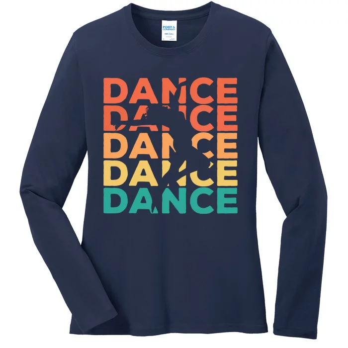 Retro Vintage Dancing Gift For Dancers Ladies Long Sleeve Shirt