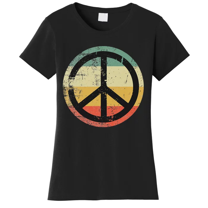 Retro Vintage Design Peace Sign Women's T-Shirt