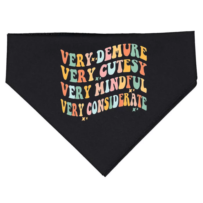 Retro Very Demure Very Cutesy Very Mindful Very Considerate USA-Made Doggie Bandana