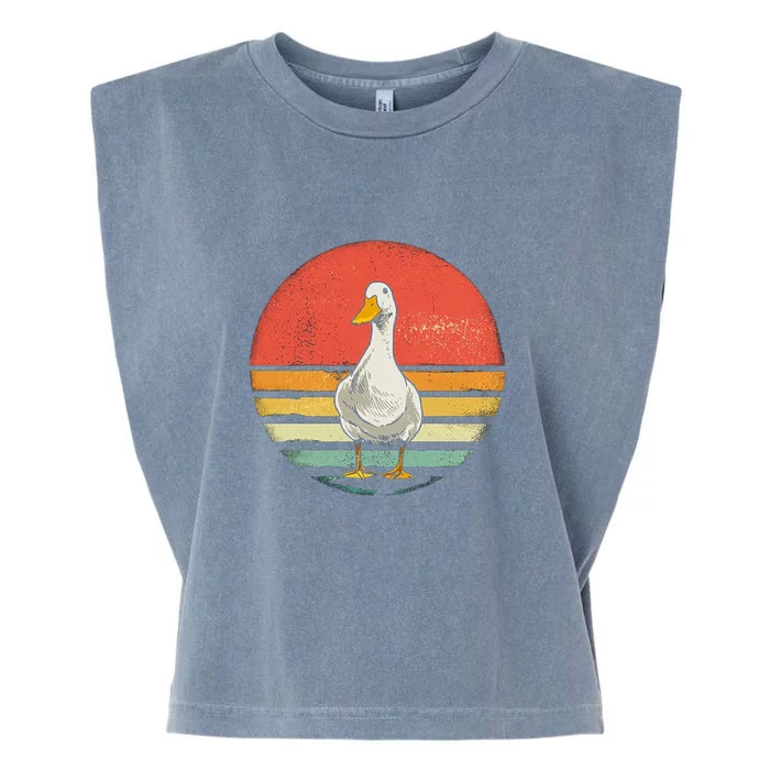 Retro Vintage Duck Gift Garment-Dyed Women's Muscle Tee