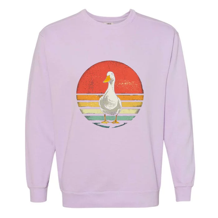 Retro Vintage Duck Gift Garment-Dyed Sweatshirt