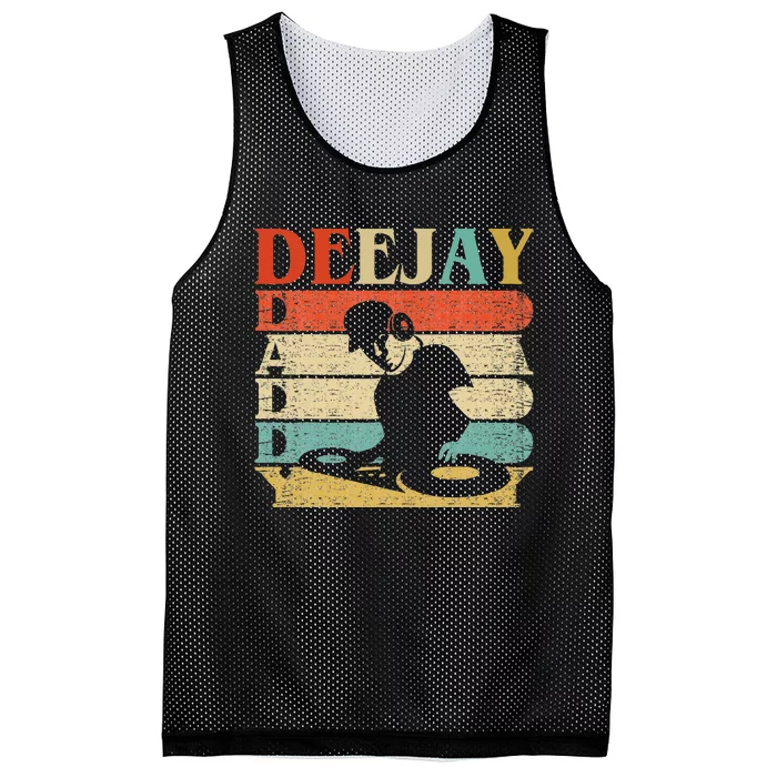 Retro Vintage Daddy Dj Deejay Mesh Reversible Basketball Jersey Tank