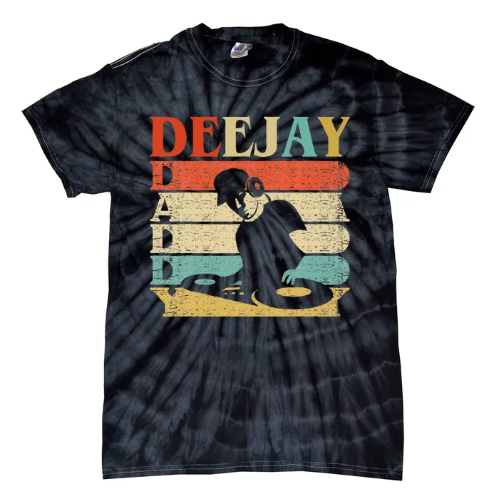 Retro Vintage Daddy Dj Deejay Tie-Dye T-Shirt