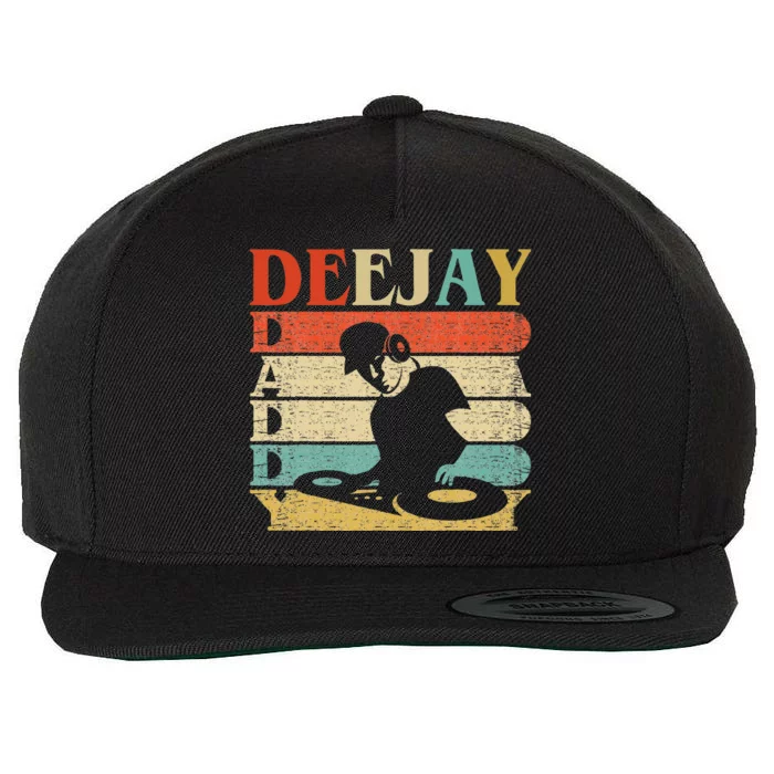 Retro Vintage Daddy Dj Deejay Wool Snapback Cap