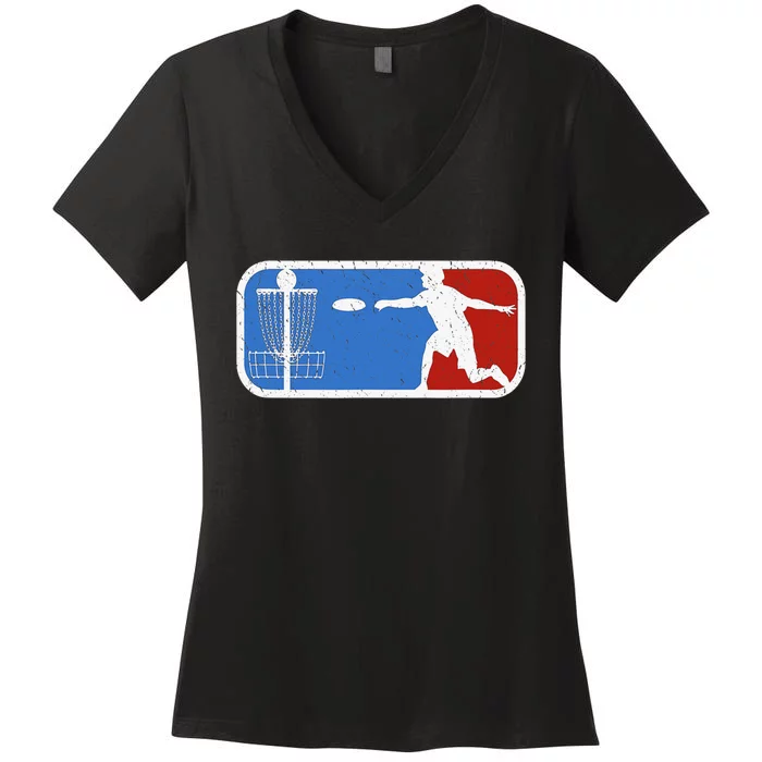 Retro Vintage Disc Golf Disc Golf Clothing Gift Women's V-Neck T-Shirt