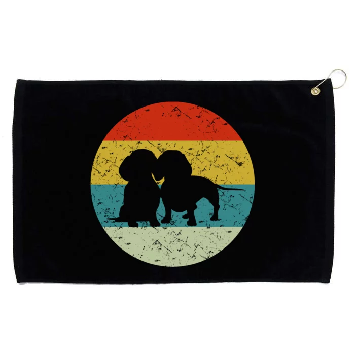 Retro Vintage Dachshund Grommeted Golf Towel