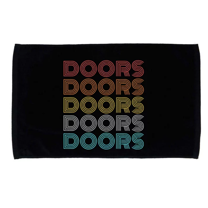 Retro Vintage Doors Microfiber Hand Towel