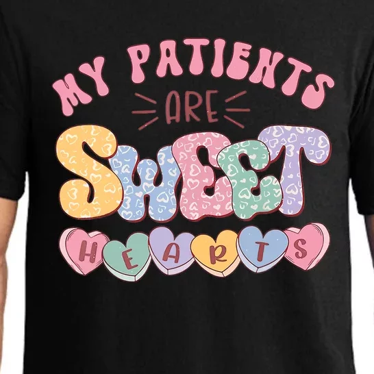 Retro Valentine's Day Nurse My Patients Are Sweet Hearts CNA Pajama Set