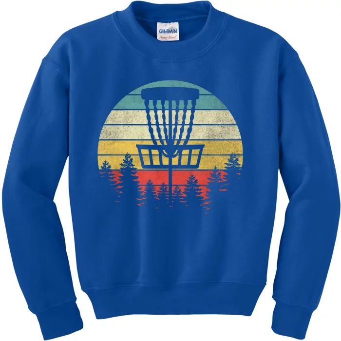 Retro Vintage Disc Golf Gift Frolf Flying Disc Sport Gift Kids Sweatshirt