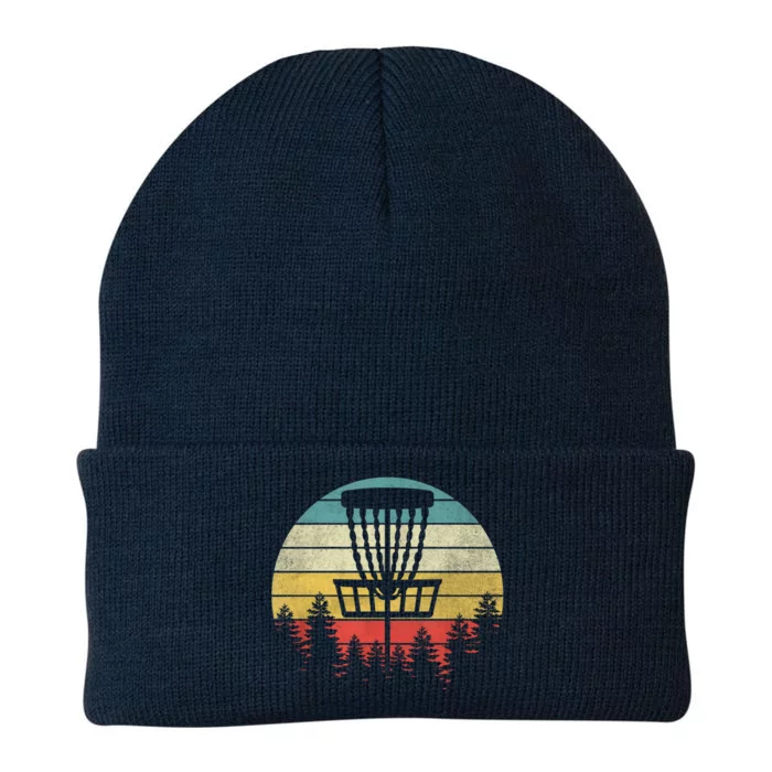 Retro Vintage Disc Golf Gift Frolf Flying Disc Sport Gift Knit Cap Winter Beanie