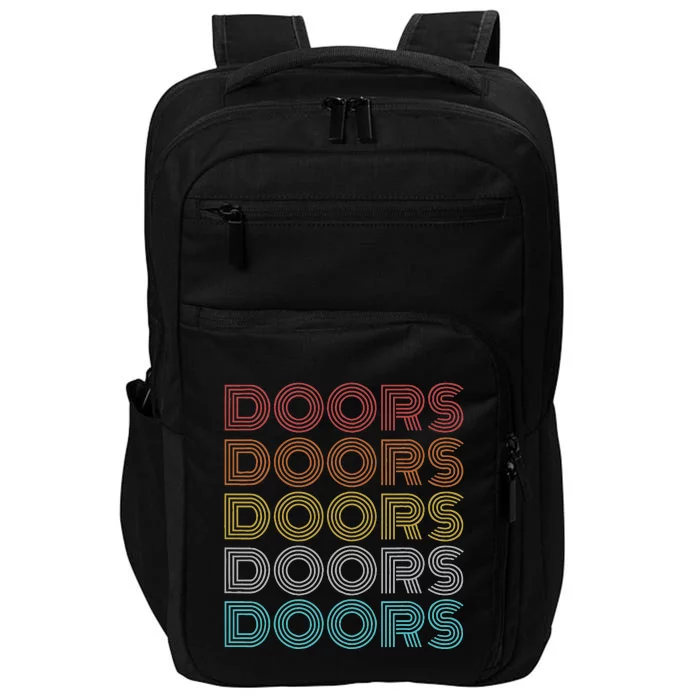 Retro Vintage Doors Impact Tech Backpack