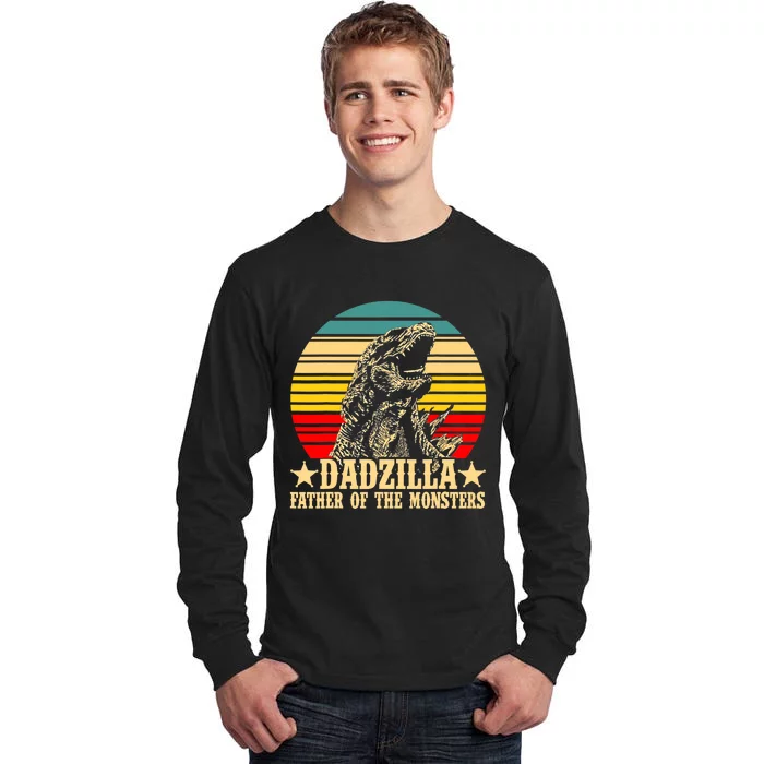 Retro Vintage Dadzilla Father Of The Monsters Tall Long Sleeve T-Shirt