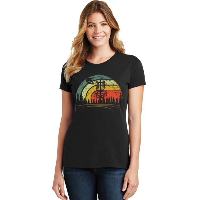 Retro Vintage Disc Golf Frolf Flying Disc Sport Lover Women's T-Shirt