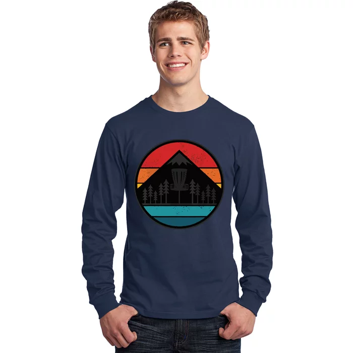 Retro Vintage Disc Golf Frolf Flying Disc Sport Long Sleeve Shirt