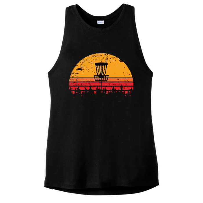 Retro Vintage Disc Golf Frolf Flying Disc Sport Ladies Tri-Blend Wicking Tank