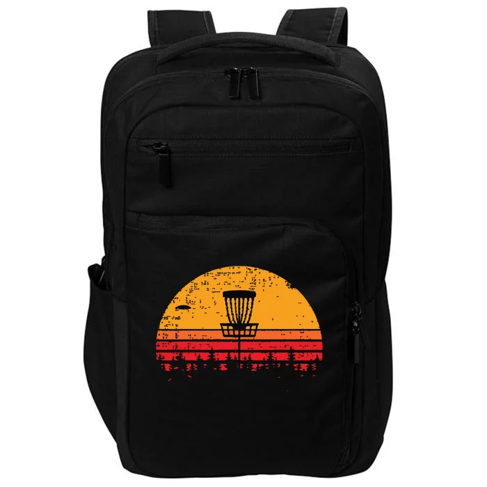 Retro Vintage Disc Golf Frolf Flying Disc Sport Impact Tech Backpack