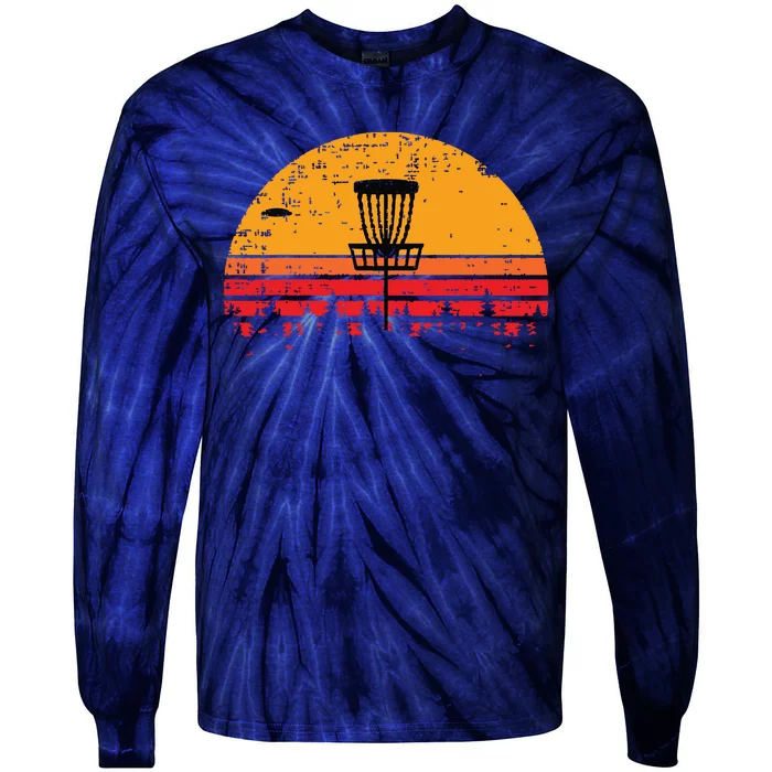 Retro Vintage Disc Golf Frolf Flying Disc Sport Tie-Dye Long Sleeve Shirt