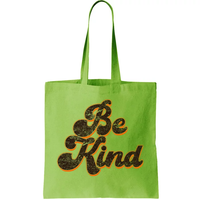 Retro Vintage Distressed Be Kind Tote Bag