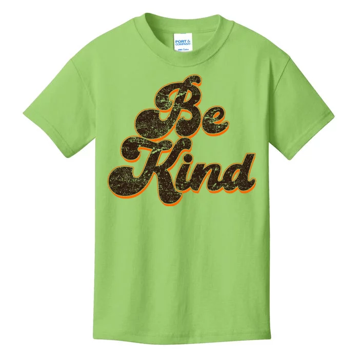 Retro Vintage Distressed Be Kind Kids T-Shirt