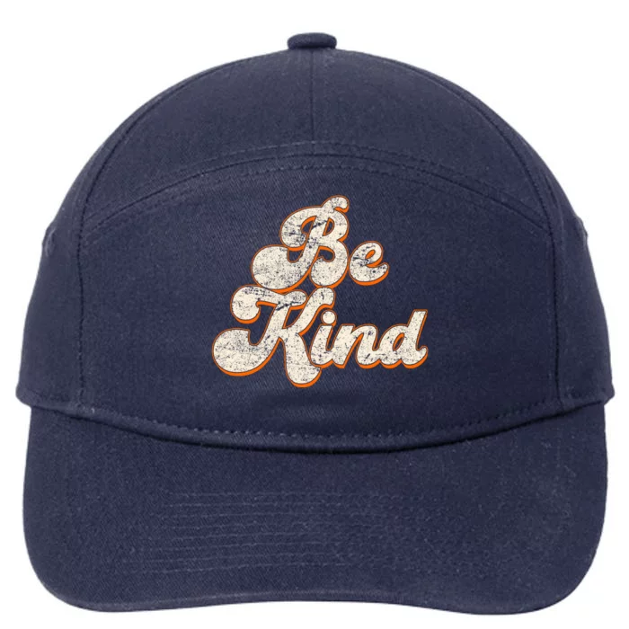 Retro Vintage Distressed Be Kind 7-Panel Snapback Hat