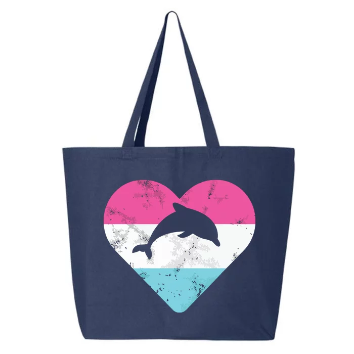 Retro Vintage Dolphin Gift For 25L Jumbo Tote