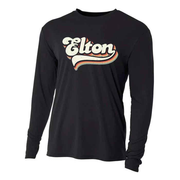 Retro Vintage Elton Cooling Performance Long Sleeve Crew