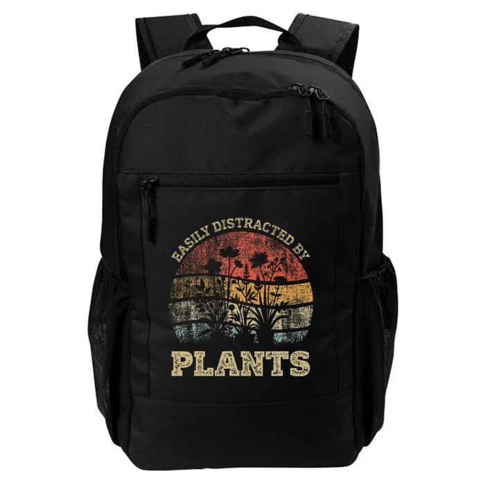 Retro Vintage Easily Distracted By Plants For Plants Lover Daily Commute Backpack