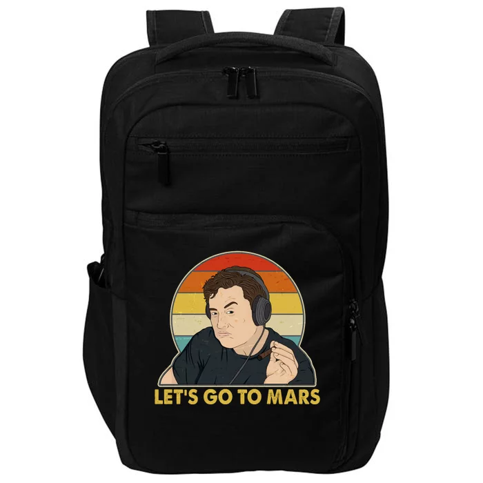 Retro Vintage Elon Musk Let's Go To Mars Impact Tech Backpack