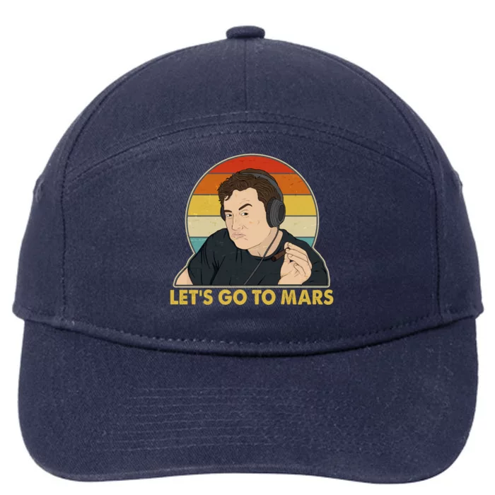 Retro Vintage Elon Musk Let's Go To Mars 7-Panel Snapback Hat