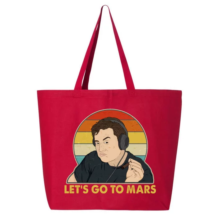 Retro Vintage Elon Musk Let's Go To Mars 25L Jumbo Tote