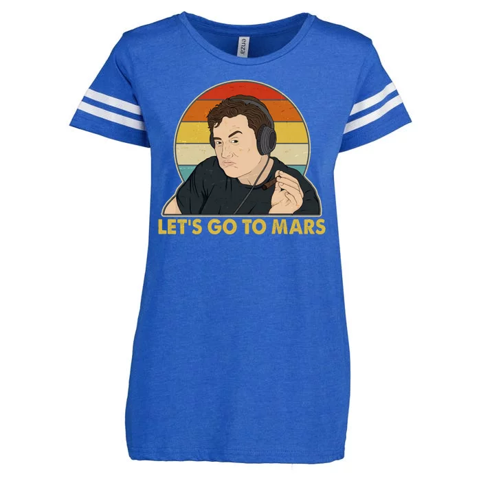 Retro Vintage Elon Musk Let's Go To Mars Enza Ladies Jersey Football T-Shirt