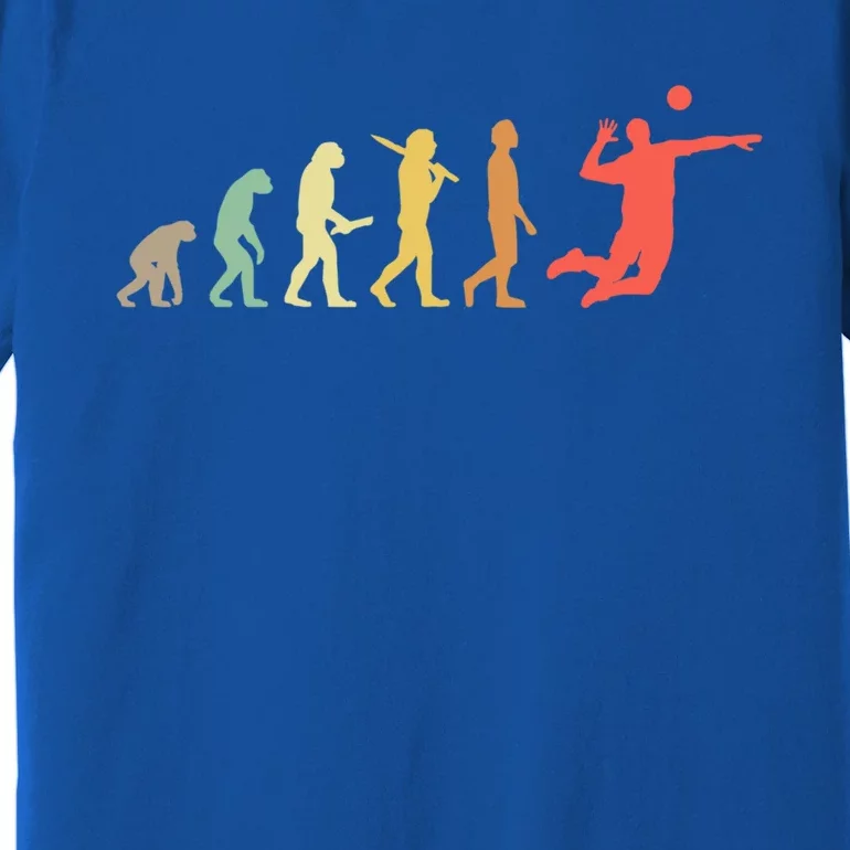 Retro Volleyball Evolution Gift For Volleyball Players Gift Premium T-Shirt