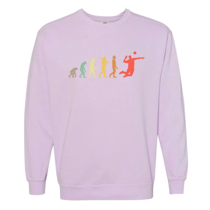 Retro Volleyball Evolution Gift For Volleyball Players Gift Garment-Dyed Sweatshirt