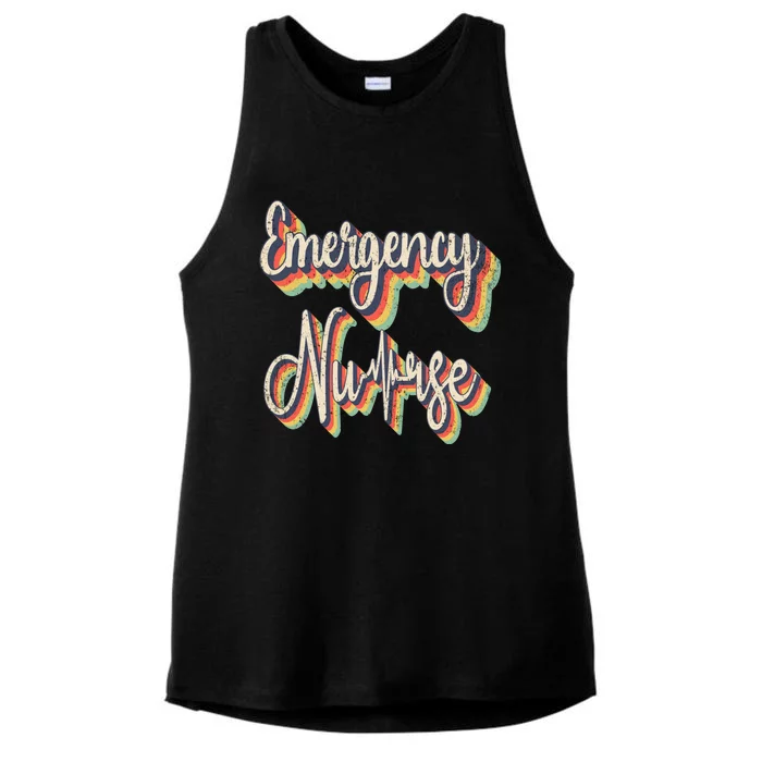 Retro Vintage Er Emergency Room Ed Nurse Graduation Ed Tech Gift Ladies Tri-Blend Wicking Tank