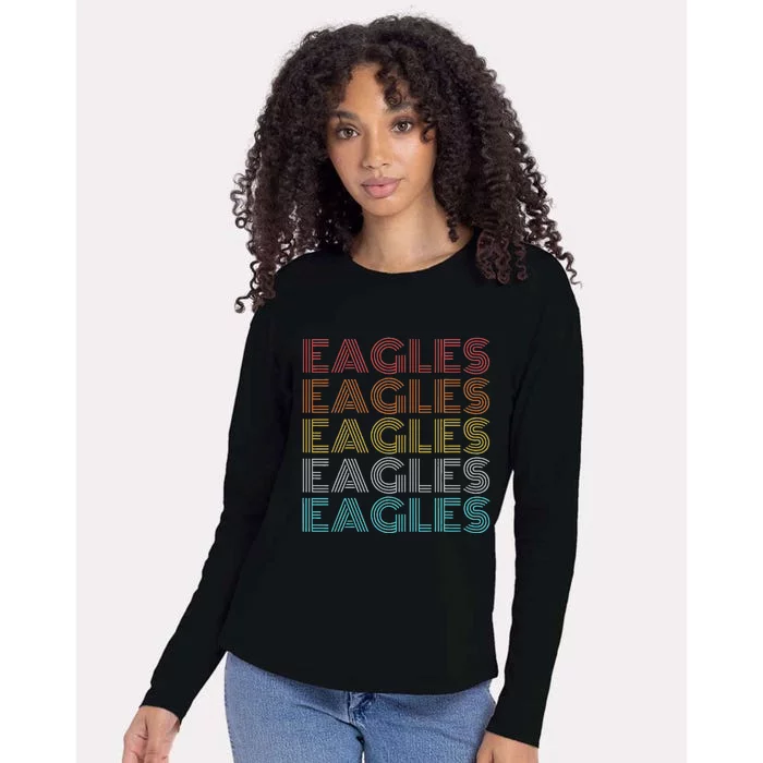 Retro Vintage Eagles Womens Cotton Relaxed Long Sleeve T-Shirt