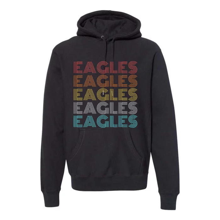 Retro Vintage Eagles Premium Hoodie