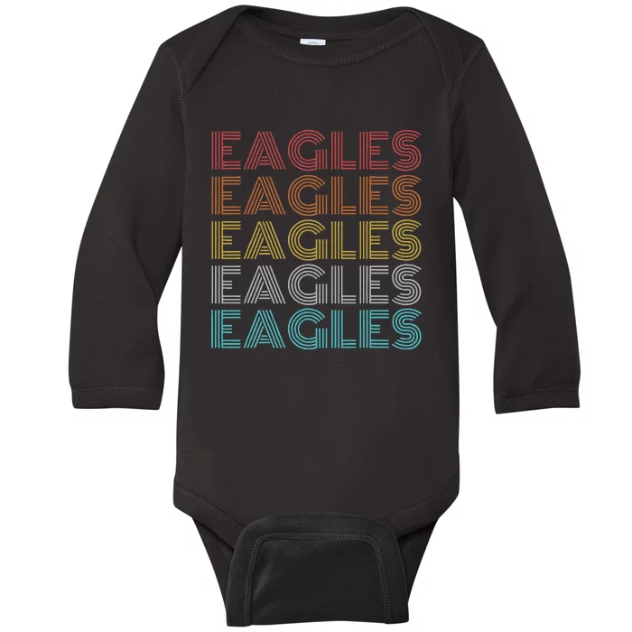 Retro Vintage Eagles Baby Long Sleeve Bodysuit