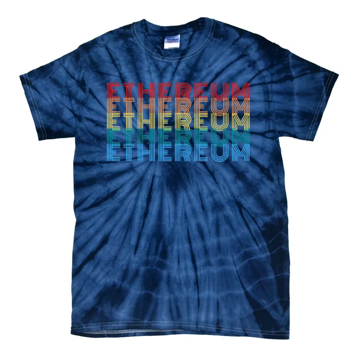 Retro Vintage Ethereum, Crypto Currency, Blockchain, ETH Logo, ETH Coin Lovers Tie-Dye T-Shirt