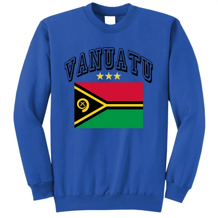 Retro Vanuatu Flag Athletic Gift Tall Sweatshirt