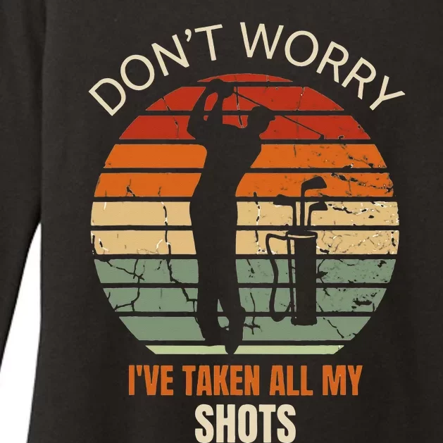 Retro Vintage Funny Golf No Worries Had All My Shots Womens CVC Long Sleeve Shirt