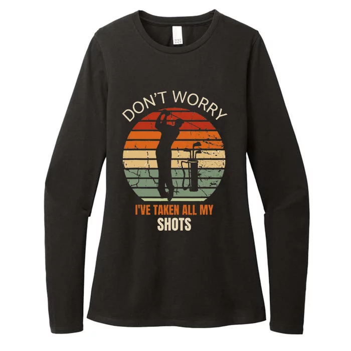 Retro Vintage Funny Golf No Worries Had All My Shots Womens CVC Long Sleeve Shirt